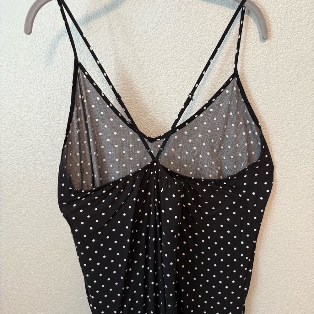 Old Navy Black Midi Slip Dress V-Neck - Picture 2 of 5